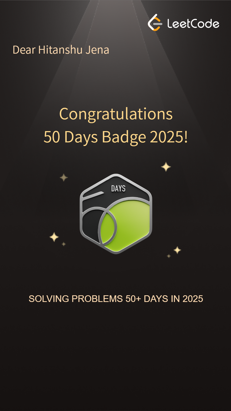50 Days Badge